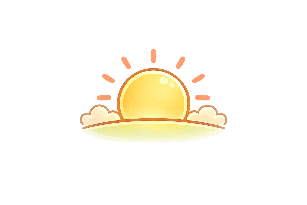 Morning welcome and breakfast icon
